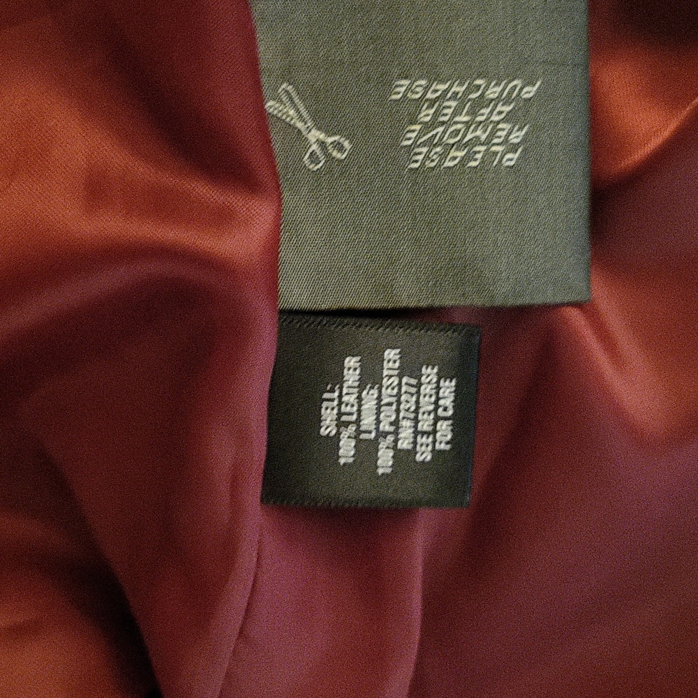 Burgundy Brick Lambskin Leather Vest L - Picture 6 of 6